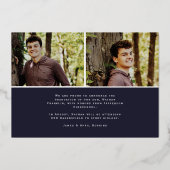 Vet Afstuderen Arch Foto Folie Uitnodiging (Achterkant)