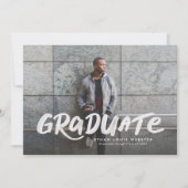 Vet afstuderen eenvoudig coole twee foto's afstude aankondiging (Voorkant)