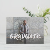 Vet afstuderen eenvoudig coole twee foto's afstude aankondiging (Staand voorkant)