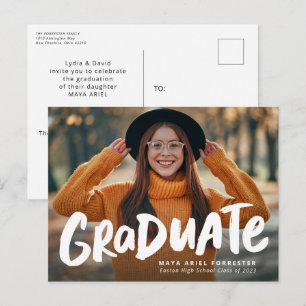 Vet afstuderen foto afstuderen briefkaart uitnodig