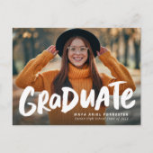 Vet afstuderen foto afstuderen briefkaart uitnodig (Voorkant)