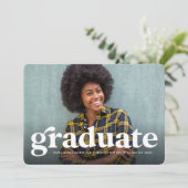 Vet afstuderen foto's zwart-wit aankondiging (Staand voorkant)