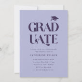 Vet Afstuderen Graduation Party Foto Paarse Kaart (Voorkant)