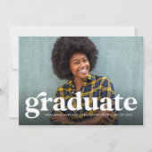 Vet afstuderen horizontale foto retro aankondiging (Voorkant)