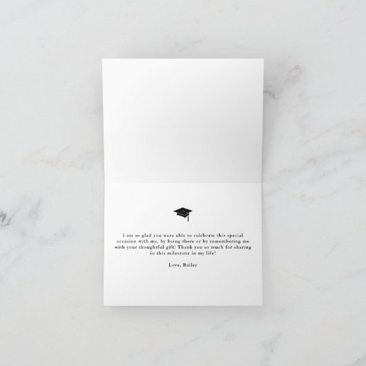 Vet Afstuderen Klasse Jaar Bedankkaart (Binnen)