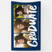 Vet afstuderen modern afstuderen met drie foto's spandoek (Verticaal)