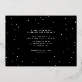 Vet afstuderen modern goud 3 foto-afstuderen folie uitnodiging (Achterkant)