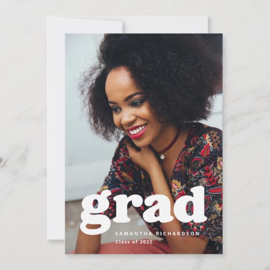 Vet Afstuderen | Modern Two Photo 2023 Afstuderen Kaart (Voorkant)