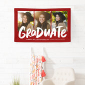 Vet afstuderen moderne drie foto's rood afstuderen spandoek (Insitu)