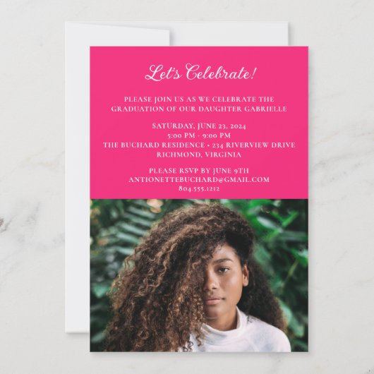 Vet Afstuderen Moderne foto aankondiging (Achterkant)