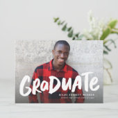 Vet afstuderen moderne trendy één foto-afstuderen aankondiging (Staand voorkant)