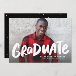 Vet afstuderen moderne trendy één foto-afstuderen aankondiging