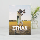 Vet afstuderen naam eenvoudig sportief afstuderen kaart (Staand voorkant)