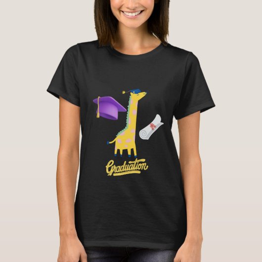 Vet Afstuderen Silhouet met Vliegend Pet Joy T-shirt (Voorkant)