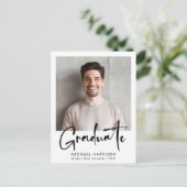 Vet Afstuderen van de Foto van de Manuscript Aankondigingskaart (Staand voorkant)