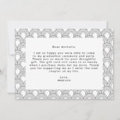 Vet Afstuderen van de Foto van de Manuscript Bedankkaart (Achterkant)