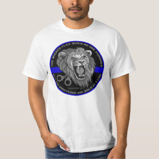 Vet als een leeuw-dun blauw-lijnenShirt T-shirt