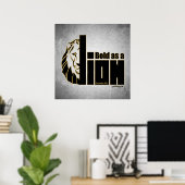 Vet als leeuw (werkwoorden 28:1) poster (Thuiskantoor)