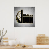 Vet als leeuw (werkwoorden 28:1) poster (Keuken)