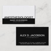 vet ANESTHESIOLOGIST Visitekaartje (Voorkant / Achterkant)