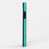 vet  aqua blue damask patroon Case-Mate iPhone case (Achterkant/rechts)