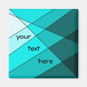 Vet aqua tones artstic magnet om personaliseren