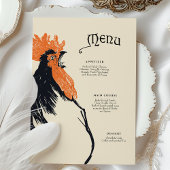 Vet Art Nouveau Haan Menu Kaart