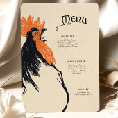Vet Art Nouveau Haan Menu Kaart