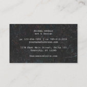 Vet artistiek aangepast kleurenmonogram visitekaartje (Achterkant)