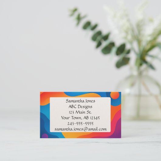 Vet, artistiek en grillig QR Code Visitekaartje (Staand voorkant)