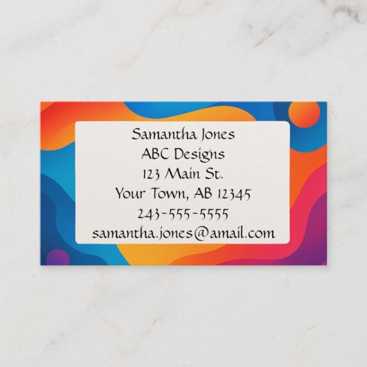 Vet, artistiek en grillig QR Code Visitekaartje (Voorkant)