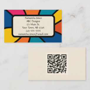 Vet, artistiek en levendig QR Code Visitekaartje