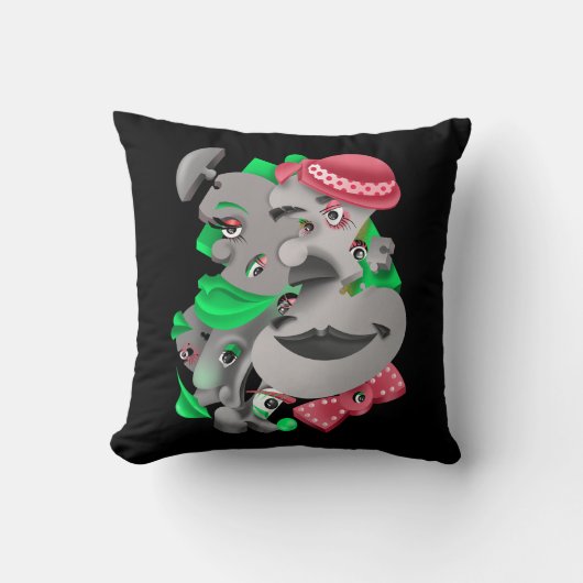 Vet & Artistiek Scatter Kussen (Voorkant)