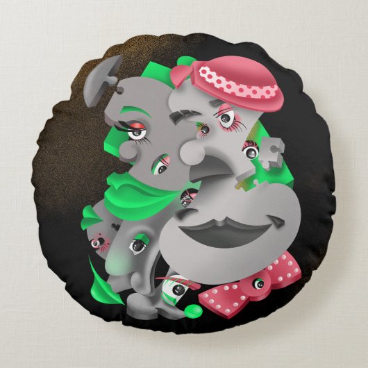 Vet & Artistiek Scatter Kussen (Voorkant)