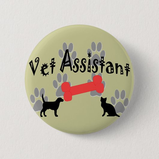Vet Assistant-cadeaus Ronde Button 5,7 Cm (Voorkant)