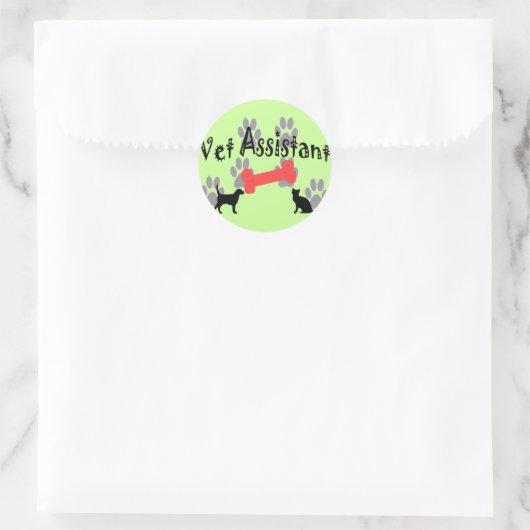 Vet Assistant-cadeaus Ronde Sticker (Tas)