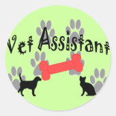 Vet Assistant-cadeaus Ronde Sticker (Voorkant)