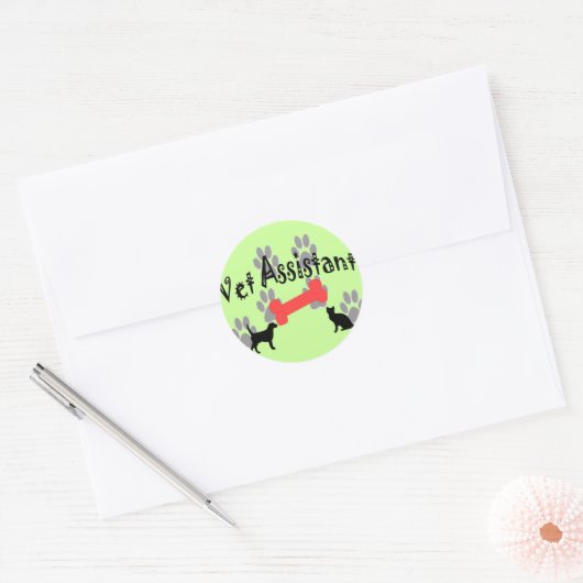 Vet Assistant-cadeaus Ronde Sticker (Envelop)