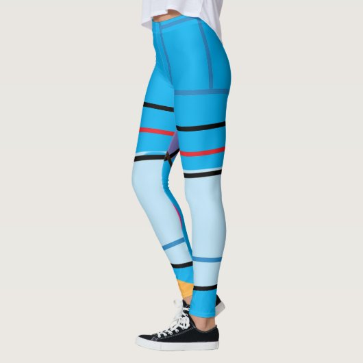 Vet Azure Blue Abstract Print Leggings (Links)