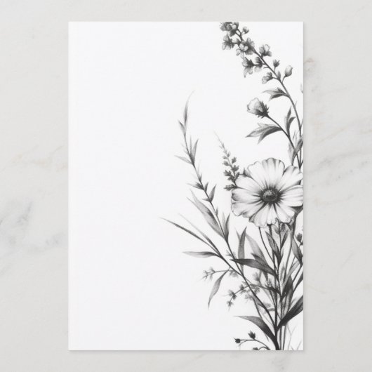 Vet B&W Wildflower Drink Menu (Achterkant)