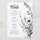 Vet B&W Wildflower Drink Menu (Voorkant)