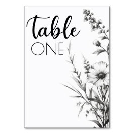 Vet B&W Wildflower Kaart