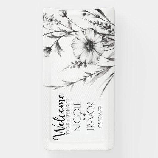 Vet B&W Wildflower Spandoek (Verticaal)