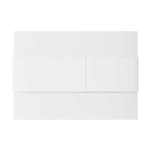 Vet B&W Wildflower Uitnodiging Belly Band Uitnodigingen Wikkel (Achterkant Voorbeeld)