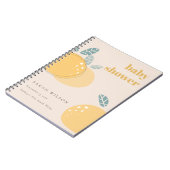 Vet Baby shower met lichte aanblik Notitieboek (Linkerzijde)