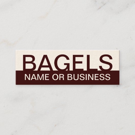 vet BAGELS Mini Visitekaartje (Voorkant)