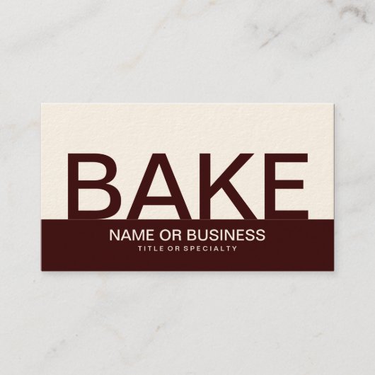 vet BAKE (aanpasbare kleur) Visitekaartje (Voorkant)