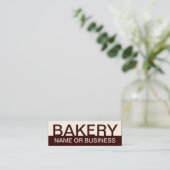 vet BAKERY (aanpasbaar voor kleur) Mini Visitekaartje (Staand voorkant)