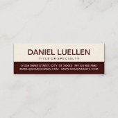 vet BAKERY (aanpasbaar voor kleur) Mini Visitekaartje (Achterkant)