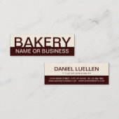 vet BAKERY (aanpasbaar voor kleur) Mini Visitekaartje (Voorkant / Achterkant)